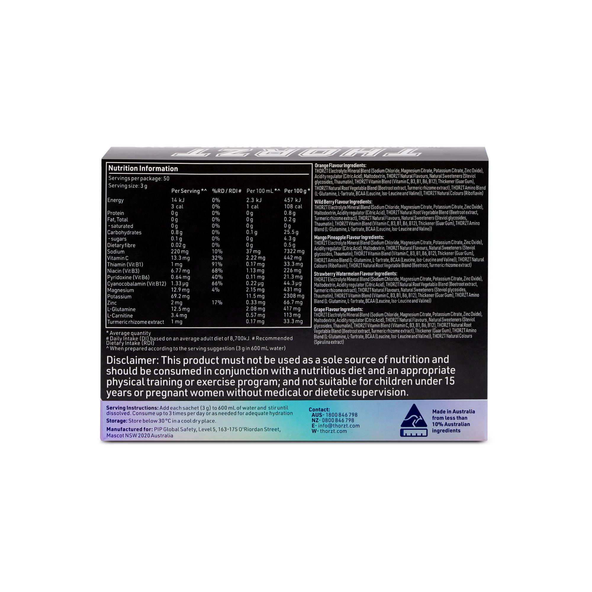99% Sugar Free Hydration Shot Zero Natural Mixed Flavours - Image 2