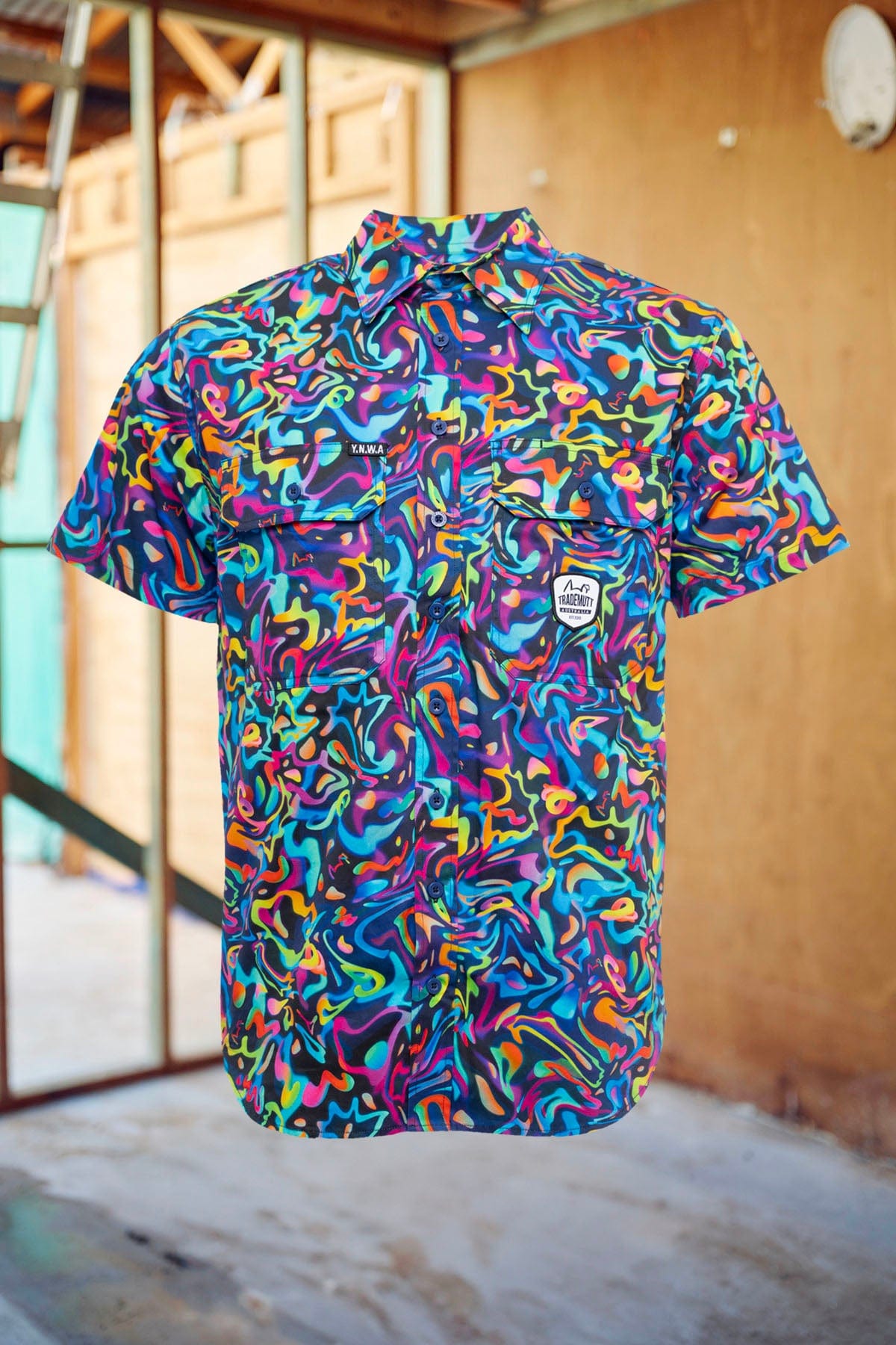 Men's Pearler Full Button Short Sleeve Work Shirt - Image 2