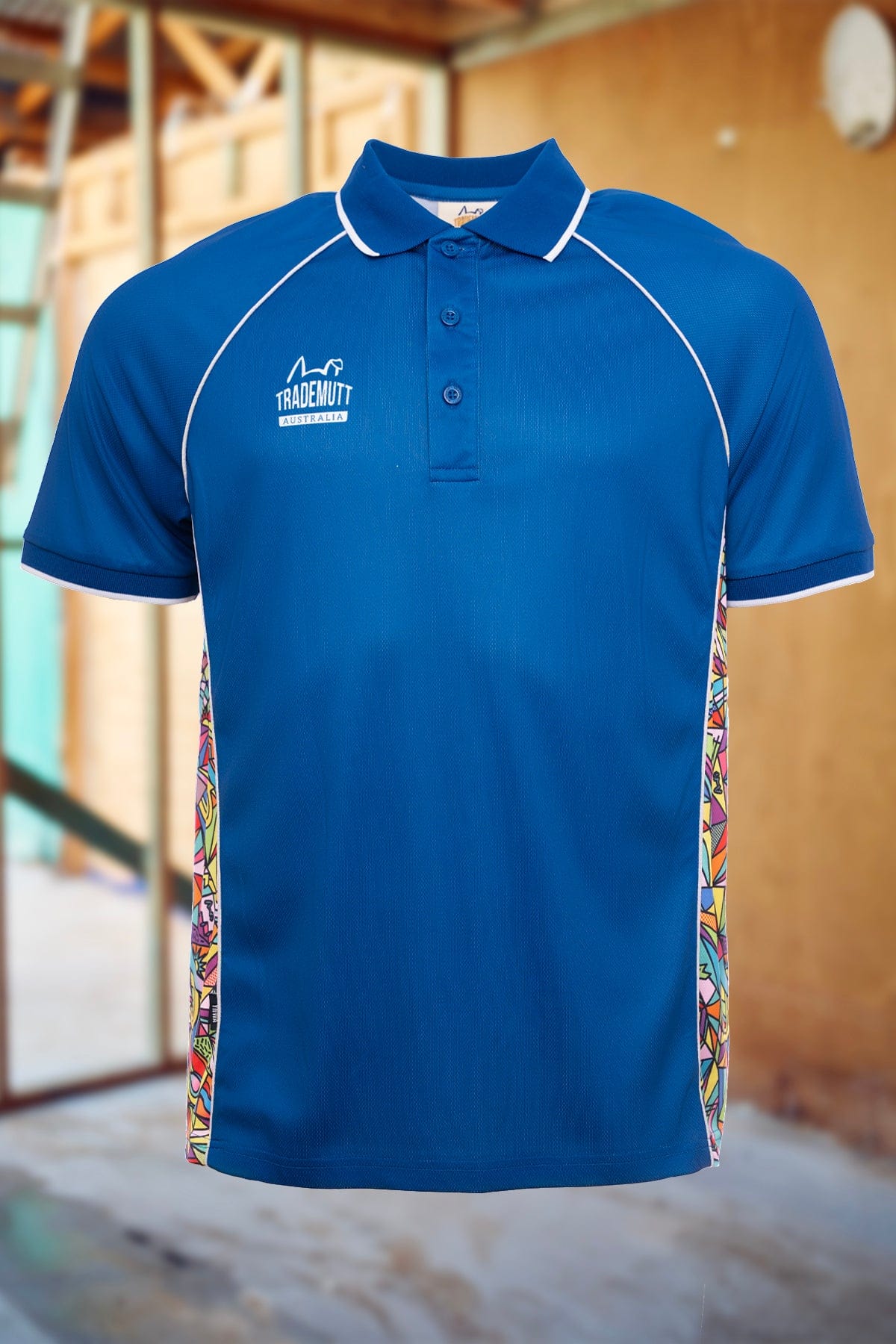 Unisex Sky Blue Bonza Polo - Image 2