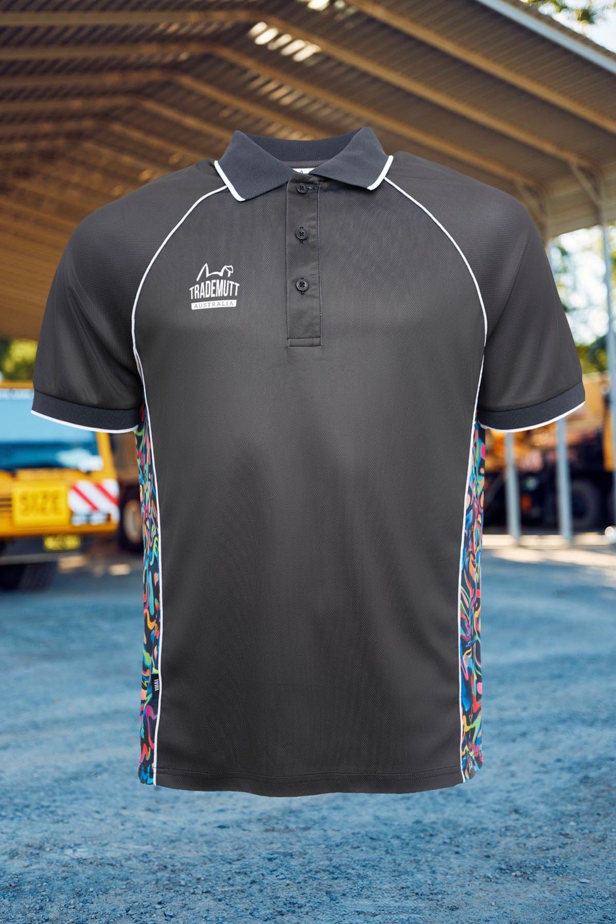 Unisex Charcoal Pearler Polo - Image 2