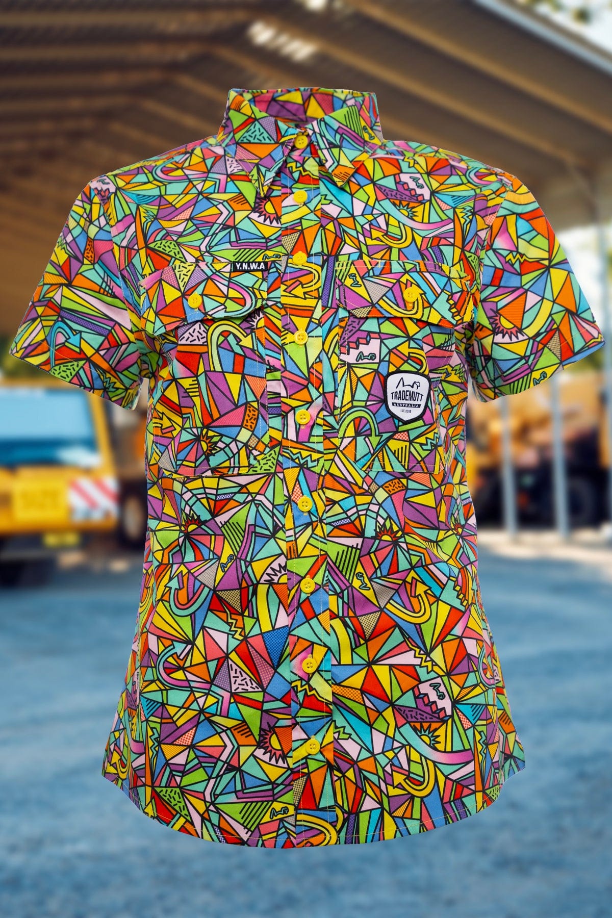 Women's Bonza Full Button Short Sleeve Work Shirt - Image 2