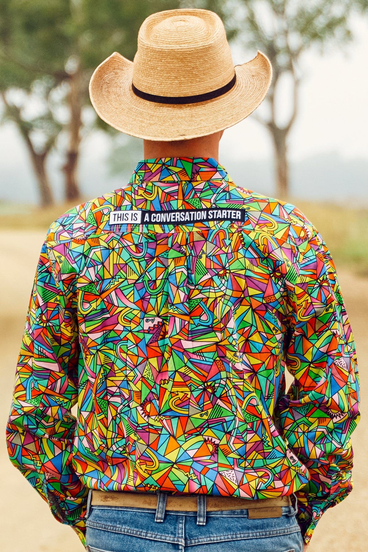 Men's Bonza Half Button Long Sleeve Work Shirt - Image 4