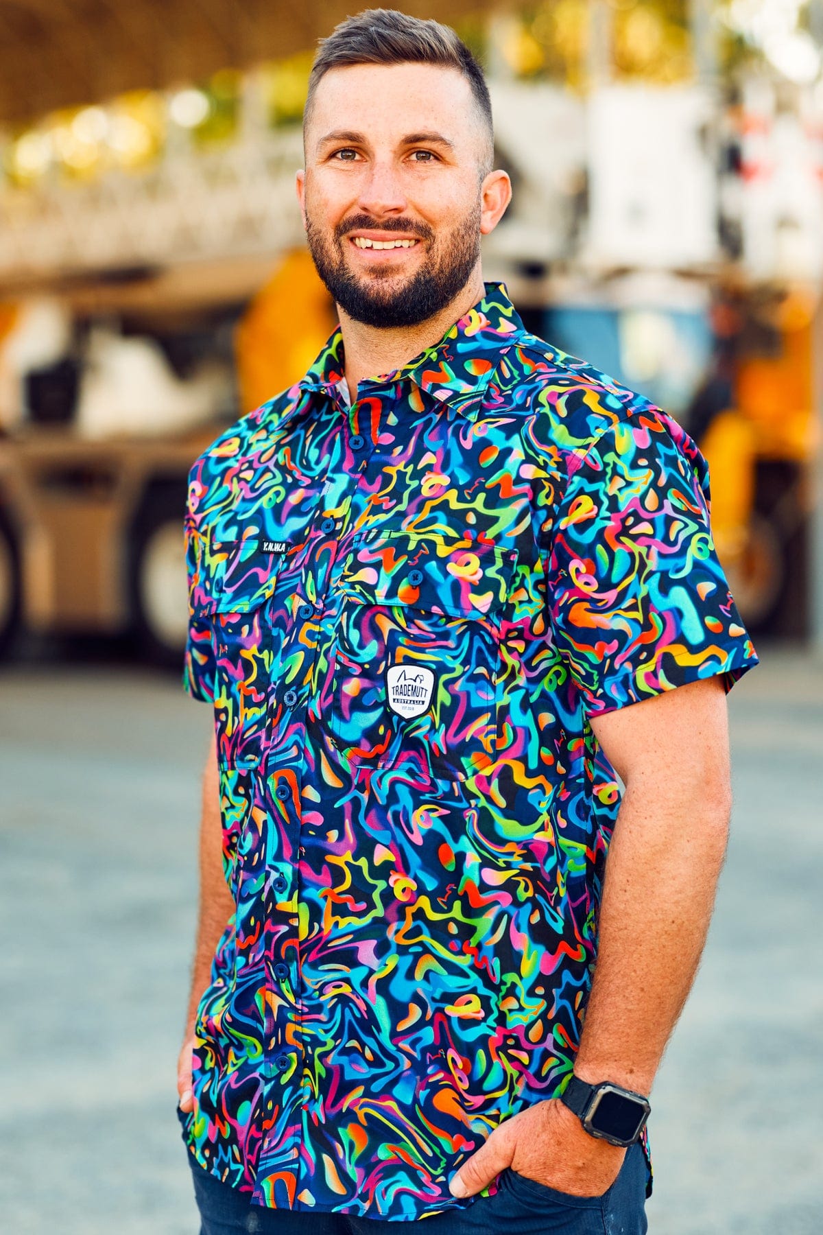 Men's Pearler Full Button Short Sleeve Work Shirt - Image 3