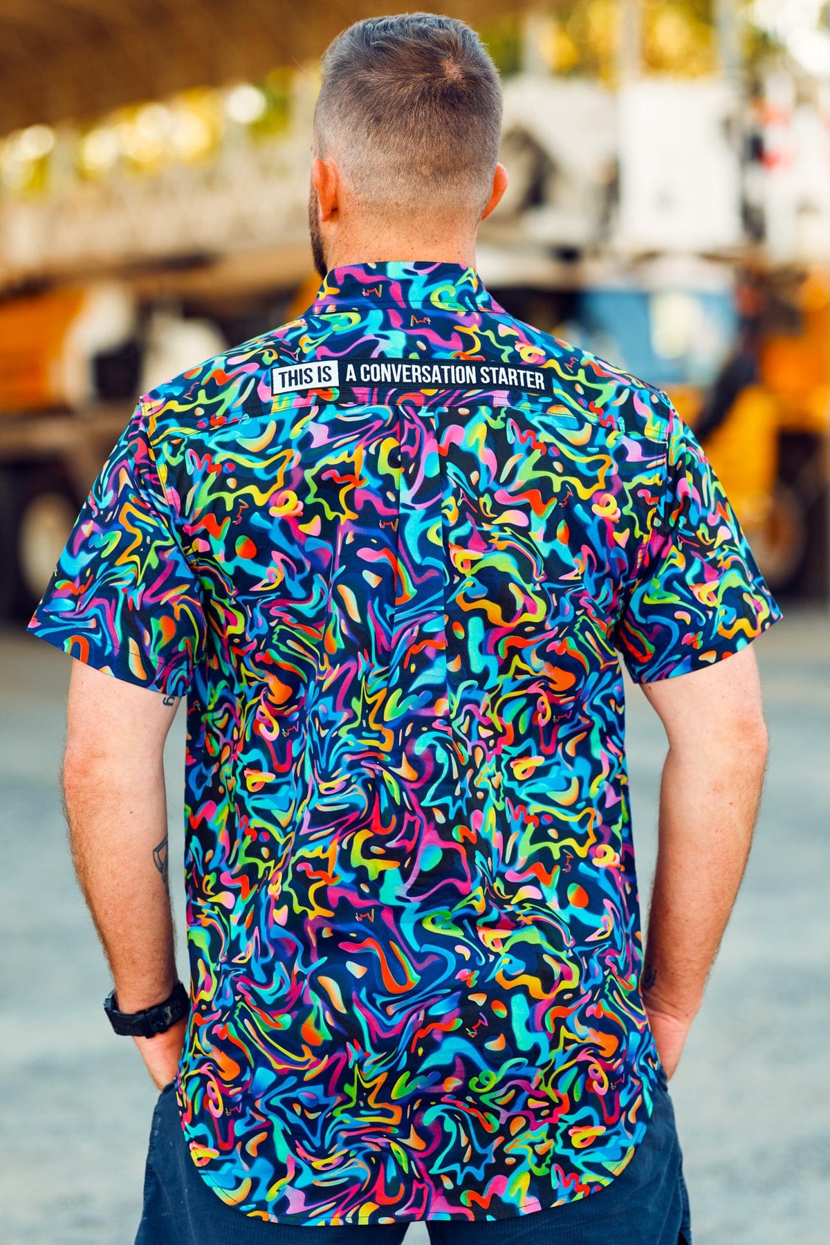 Men's Pearler Full Button Short Sleeve Work Shirt - Image 4