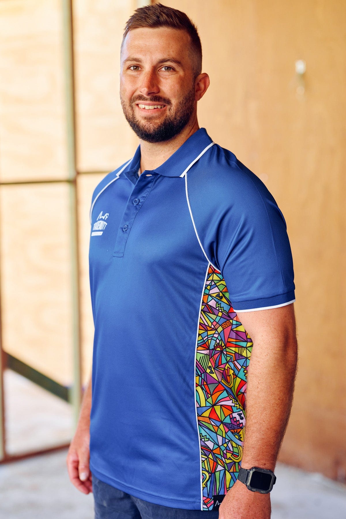 Unisex Sky Blue Bonza Polo - Image 3