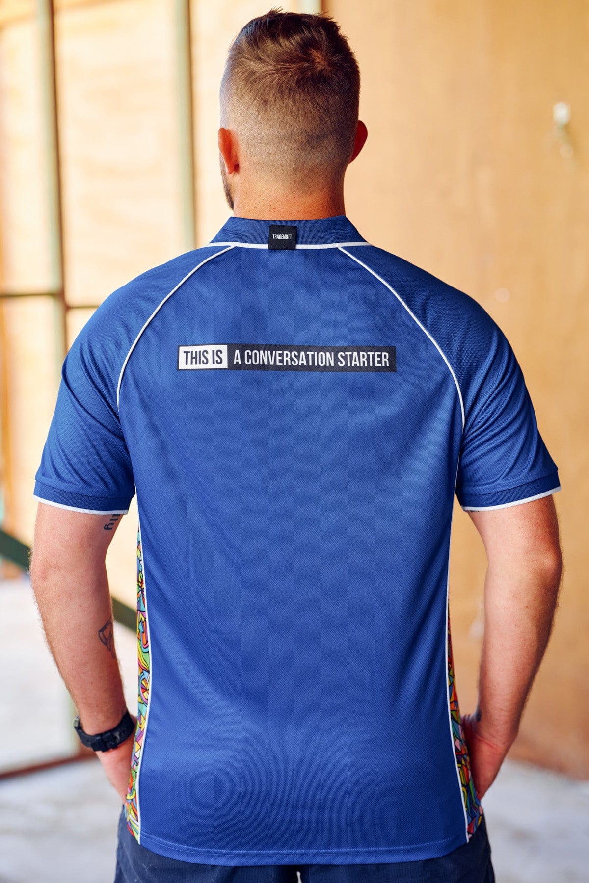 Unisex Sky Blue Bonza Polo - Image 4