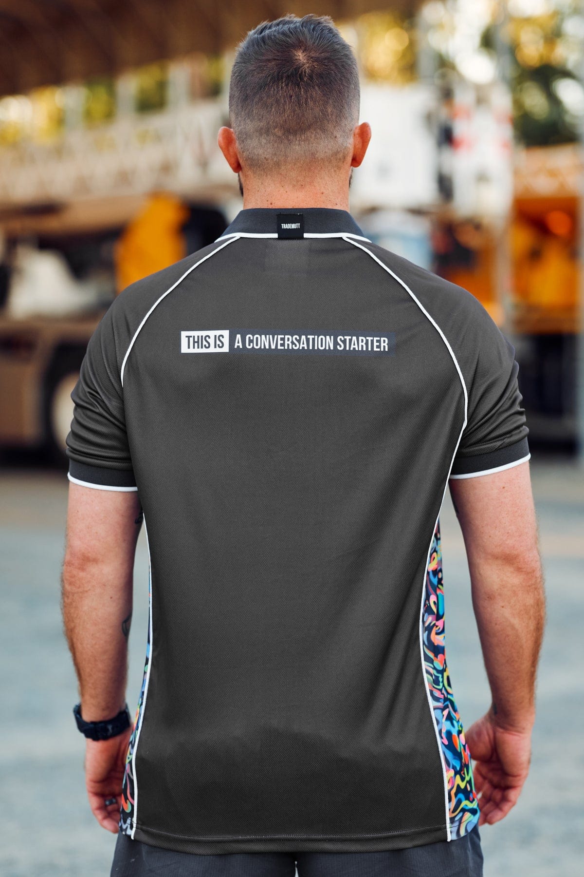 Unisex Charcoal Pearler Polo - Image 4