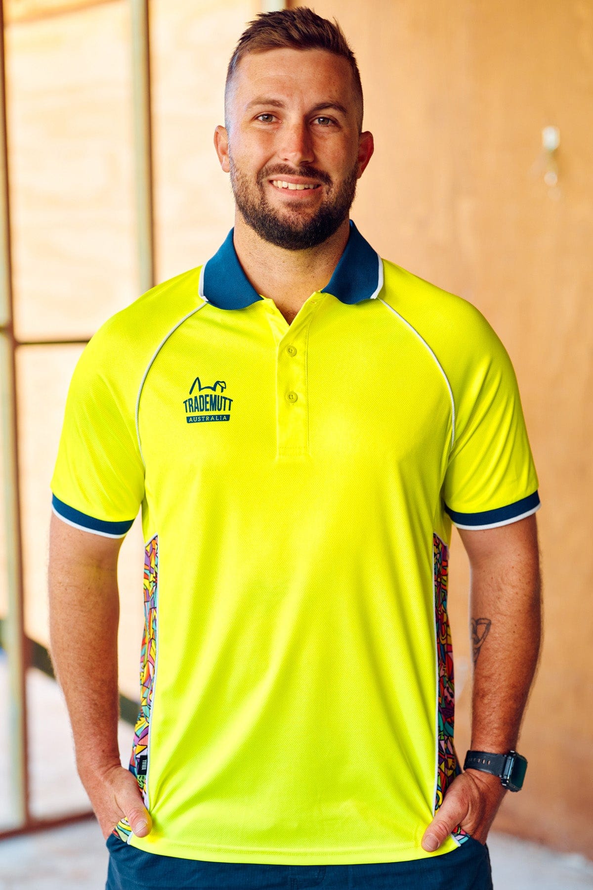 Unisex Yellow Bonza Polo - Image 3